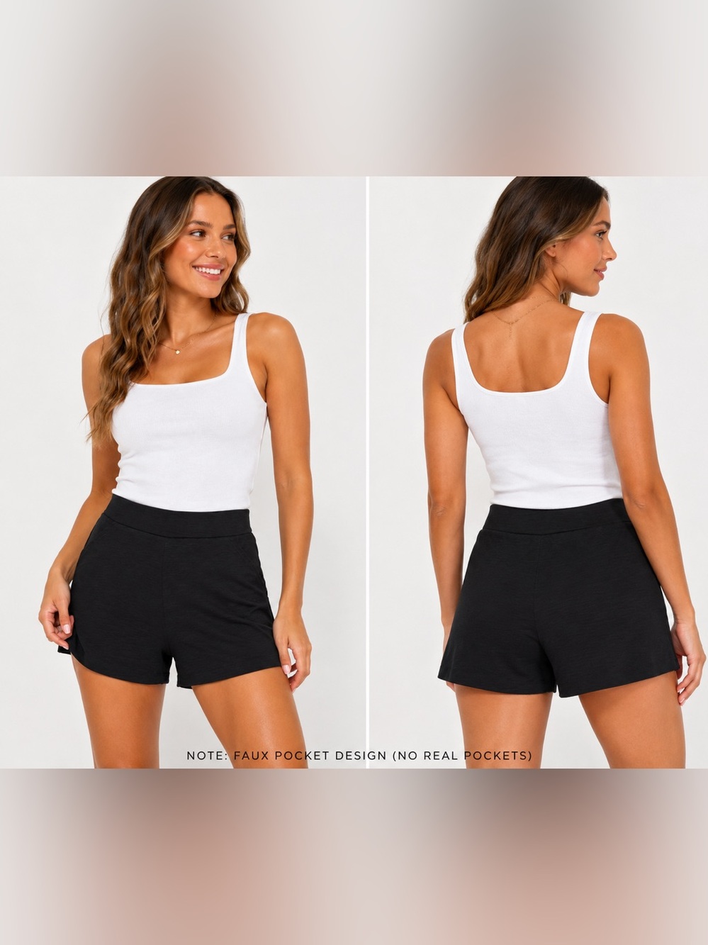Adrienne Vittadini High-Waisted Black Shorts